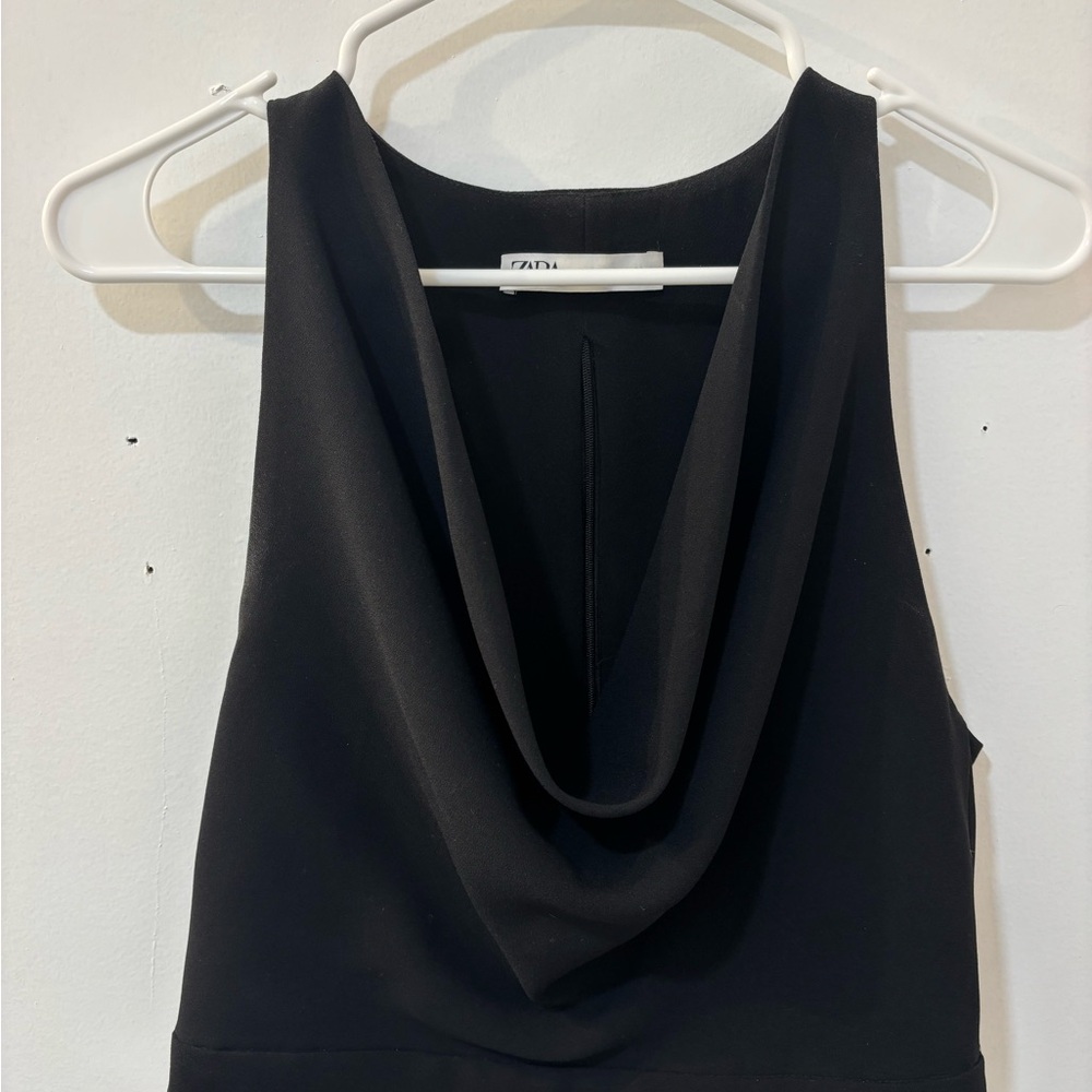 Zara Black Sleeveless Women's Top